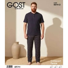 Gost 5014-2 Büyük Beden Kısa Kollu Erkek Pijama Takım