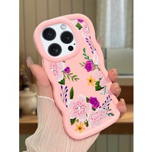 HONTINGA iPhone 14 Pro Uyumlu Kılıf Düşüme Önleyici Basitlik Anti Düşme Kamera Koruyucu Basit Pembe Yumuşak Silikon Couple Telefon Kılıfı Çiçekli Desen K9-0192
