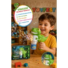 Toyfest Dinozor Baloncuk Tabancası Elektrikli Köpük Makinesi Işıklı Otomatik Bubble Gun Oyuncak 20 cm