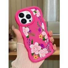 HONTINGA iPhone 13 Pro Max Uyumlu Kılıf Düşüme Önleyici Basitlik Anti Düşme Kamera Koruyucu Basit Kırmızı Yumuşak Silikon Couple Telefon Kılıfı Çiçekli Desen K9-0192