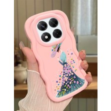 HONTINGA Xiaomi Redmi Note 14 Pro 4g Uyumlu Kılıf Düşüme Önleyici Basitlik Anti Düşme Kamera Koruyucu Basit Pembe Yumuşak Silikon Couple Telefon Kılıfı Güzel Kadın Desen K9-0193