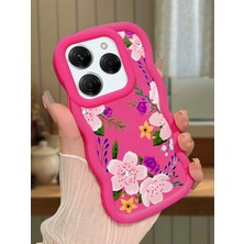 HONTINGA Tecno Spark 20 Pro Uyumlu Kılıf Düşüme Önleyici Basitlik Anti Düşme Kamera Koruyucu Basit Kırmızı Yumuşak Silikon Couple Telefon Kılıfı Çiçekli Desen K9-0192
