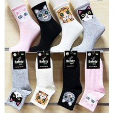 Efem İç Giyim Fantastik Kedi Desenli Kolej Çorap 12'li Paket