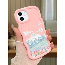 HONTINGA iPhone 11 Uyumlu Kılıf Düşüme Önleyici Basitlik Anti Düşme Kamera Koruyucu Basit Pembe Yumuşak Silikon Couple Telefon Kılıfı Manzara Desen K9-0194