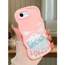 HONTINGA iPhone 6s Plus Uyumlu Kılıf Düşüme Önleyici Basitlik Anti Düşme Kamera Koruyucu Basit Pembe Yumuşak Silikon Couple Telefon Kılıfı Manzara Desen K9-0194