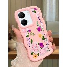HONTINGA Vivo Y27S Uyumlu Kılıf Düşüme Önleyici Basitlik Anti Düşme Kamera Koruyucu Basit Pembe Yumuşak Silikon Couple Telefon Kılıfı Çiçekli Desen K9-0192