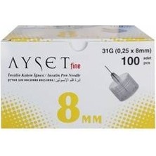 Ayset Fine Iğne Ucu 31G- 0.25 x 8mm