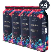 Barabicas Coffee Barabicas Rwanda %100 Arabica Bourbon -1 kg Çekirdek Kahve - Medium Roast - 4X250 gr