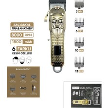 Saç - Sakal Kesme Traş Makinesi Ayarlanabilir Bıçak - 0,1mm-0,5mm 8000RPM 6 Farklı Kesim MR-6800