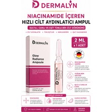 Dermalyn 1 Adet Niacinamide Içeren Hızlı Cilt Aydınlatıcı Glow Etkili Nemlendirici Ampul Serum Dermaroller