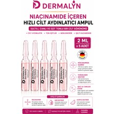 Dermalyn 5 Adet Niacinamide Içeren Hızlı Cilt Aydınlatıcı Glow Etkili Nemlendirici Ampul Serum Dermaroller