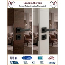 Çelebi Lama Rozetli İç Kapı Kolu - Mat Siyah - Orjinal Ürün - Wc Banyo