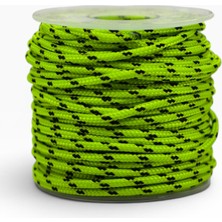 Mg Ropes Bileklik, Outdoor ve Hobi Polyester Paracord Ipi 2.2 mm No:3 20 Metre Yeşil Siyah