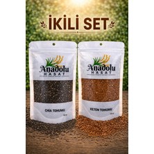 Anadolu Hasat 2li Set- Chia Tohumu 100gr-Keten Tohumu 150gr