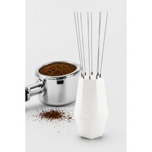 Kreston Design Wdt Tool, Espresso Dağıtım Aracı, Kahve Karıştırma Iğnesi, 8 Iğneli - Beyaz