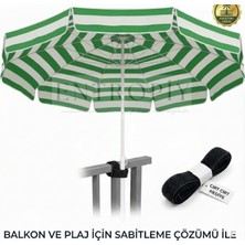 Entropiy 200 cm Geniş Plaj ve Bahçe Şemsiyesi - Paslanmaz Termoplastik Iskelet - 20 Litre Bidon Dahil Polyester Kumaş - Rüzgara Dayanıklı Katlanabilir Gölgelik