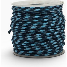 Mg Ropes Bileklik, Outdoor ve Hobi Polyester Paracord Ipi 2.2 mm No:8 20 Metre Mavi ve Petrol Desen