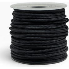 Mg Ropes Bileklik, Outdoor ve Hobi Polyester Paracord Ipi 2.2 mm No:5 20 Metre Siyah