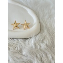 Revoia Gold Yıldız Küpe