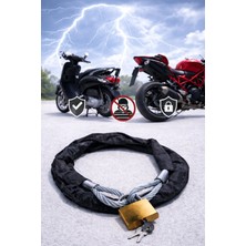 Vi Caro Kayar Milli Kilit + Çelik Halat | Motosiklet ve Bisiklet Güvenlik Seti motorsiklet kilidi 150 cm