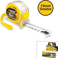 Teknoparkx 12 Adet 5mt x 19MT Şeffaf Stoplu Şerit Metre (4887)