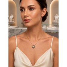 Fm 💎 Premium Gold Renk Vıp Seri Geometrik Taşlı Şık ve Parlak 316L Çelik Kolye – 45CM