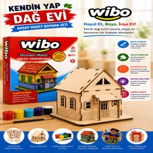 Wibo Art Ahşap Dağ Evi Maketi Boyanabilir Kendin Yap Dıy Hobi ve Sanat Seti