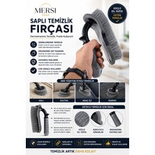 Mersi Shop Saplı Halı Koltuk ve Araç Temizlik Fırçası | Ergonomik Saplı Dayanıklı Kıl Derin Temizleme Fırçası