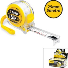 Teknoparkx 12 Adet 5mt x 25MT Şeffaf Stoplu Şerit Metre (4887)