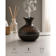Lucky Clover Volkan Alev Efektli Aroma Difüzörü ve Ultrasonik Hava Nemlendirici 300 ml USB Ledli