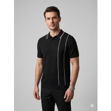 Centilmen Xınt Erkek Polo Yaka Çizgi Detaylı Kısa Kollu Triko T-Shirt 801887