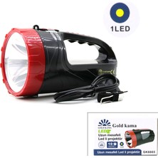 Toyigoo 2W Tek Ledli El Feneri Projektör Fiş Şarjlı 2 Kademe Işık Ayarı GK-6665 (4887) TYGRS-GO346