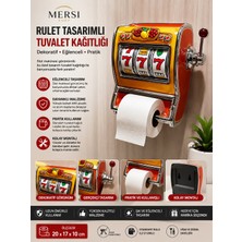 Mersi Shop Rulet Tasarımlı Tuvalet Kağıtlığı – Dekoratif Slot Makinesi Görünümlü Wc Kağıt Tutucu