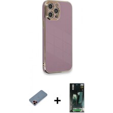 Marsilyan™- iPhone 12 Pro Kılıf Yankı Serisi - Şeffaf 360 Full Body Arka Koruyucu + Metal Kamera Lens Koruma Cam - Kı