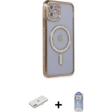 Marsilyan™- iPhone 11 Kılıf Zirve Doku Prime - Siyah Joko Magic 5d Cam + Pembe Renkli Kamera Lens Koruma Cam