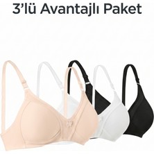 Ebru Penye Telsiz Toparlayıcı Sütyen (3’lü Avantaj Paketi - Siyah, Beyaz & Ten Rengi)
