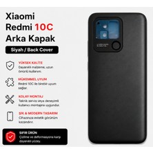 NIXCON Xiaomi Redmi 10C Arka Kapak Siyah Batarya Kapağı Kamera Çerçeveli Tam Uyumlu Yedek Parça