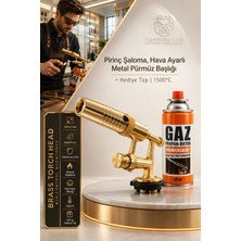 Transformacion Profesyonel Pirinç Şaloma, Hava Ayarlı Metal Pürmüz Başlığı + Hediye Tüp 723257