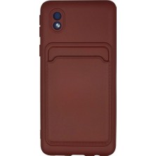 Hsc Bilişim Galaxy A01 Core Kılıf Kelvin Kartvizitli Silikon - Bordo