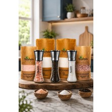 Çankırı Kaya Tuzu 7'li Set- Çankırı ve Himalaya Kristal Kaya Tuzu ve Seramik Seti