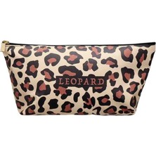 Eklips Leopard Makyaj Çantası Asortili