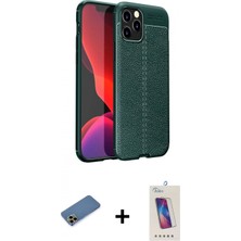 Marsilyan™- iPhone 12 Pro Max Kılıf Doruk Klasik Özel Seri - Siyah Joko 5d Cam + Gold Shine Kamera Lens Koruma Cam