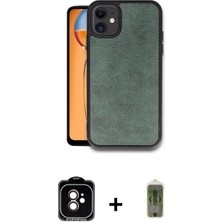 Marsilyan™- iPhone 11 Kılıf Kıvılcım Işık Serisi - Siyah Joko Magic 5d Hayalet Cam + Turuncu Pvd Metal Kamera Lens