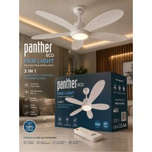 Banum Luxury 3'ü 1 Arada Tavan Vantilatörü Modern Sık LED Ampul Sessiz 3 Kademeli Kumandalı