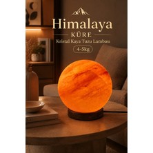 Himalaya Küre Kaya Tuzu Lambası 4-6kg- Yuvarlak Model  Gece Lambası-Açma Kapama Anahtarlı