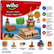Wibo Art Ahşap Kız Kulesi Maketi Boyanabilir Kendin Yap Dıy Hobi ve Sanat Seti