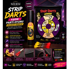 Mersi Shop Striptiz Dart Oyunu Eğlenceli Parti Oyunu Dart Seti 42X48 cm