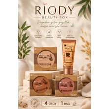 Riody Beauty Box 4'lü Makyaj Seti Bb Krem Pudra Allık Mat Görünüm