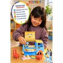 Toyfest Bluey Food Truck Oyun Seti Lisanslı Figürlü Kafe Kamyonu Restoran Oyuncağı 28X14X18 cm