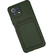 Colezium Mi 11 Kılıf Kelvin Kartvizitli  - Koyu Yeşil